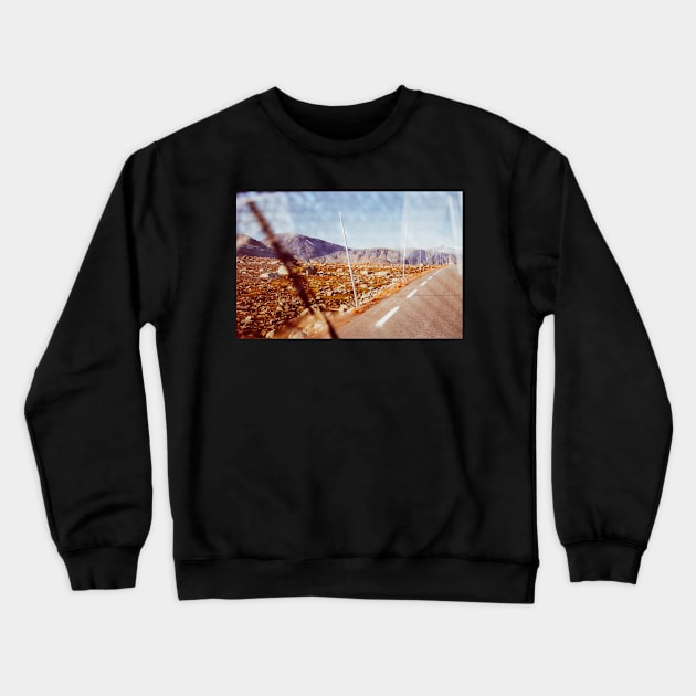 Road Tripping in Scandinavia - Jotunheimen NP Through Windshield Crewneck Sweatshirt by visualspectrum